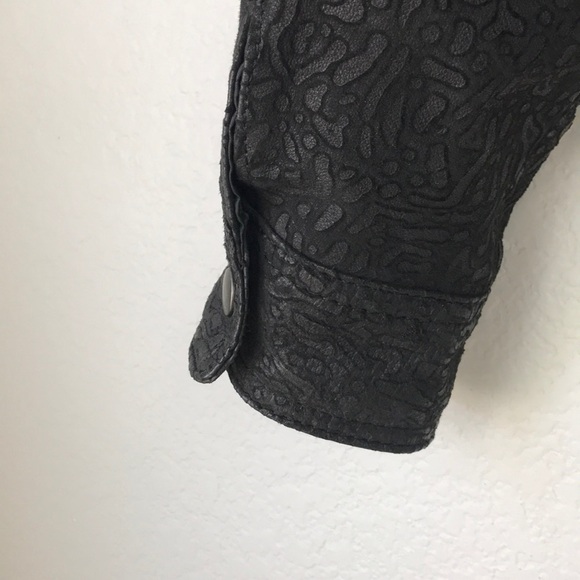 Wilsons Leather - VINTAGE Black Cheetah Print Bomber Jacket - Picture 8 of 14